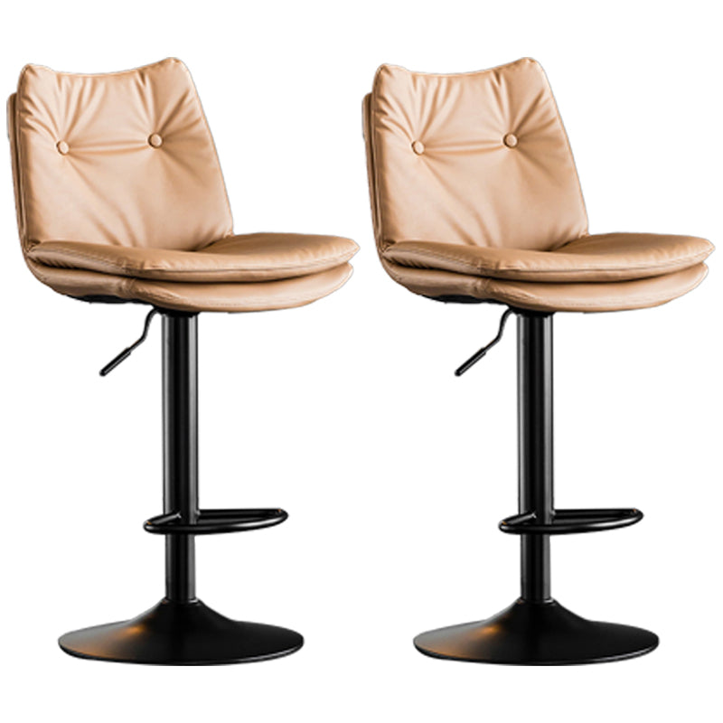 Contemporary Swivel Adjustable Height Barstool Indoor Bar Stool with Low Back