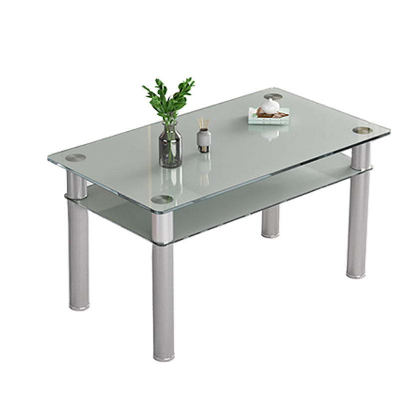 Metall modernes Rechteck Innentischglas Tisch für Küche und Esszimmer