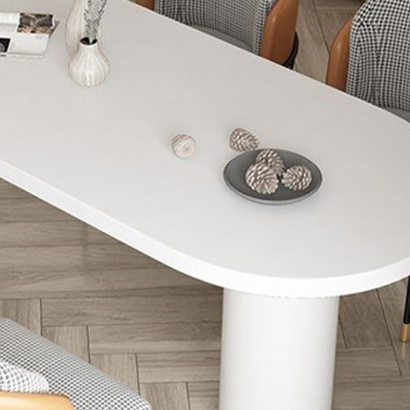 Freiform-Esstisch, moderner Tisch mit doppeltem Sockel für die Küche