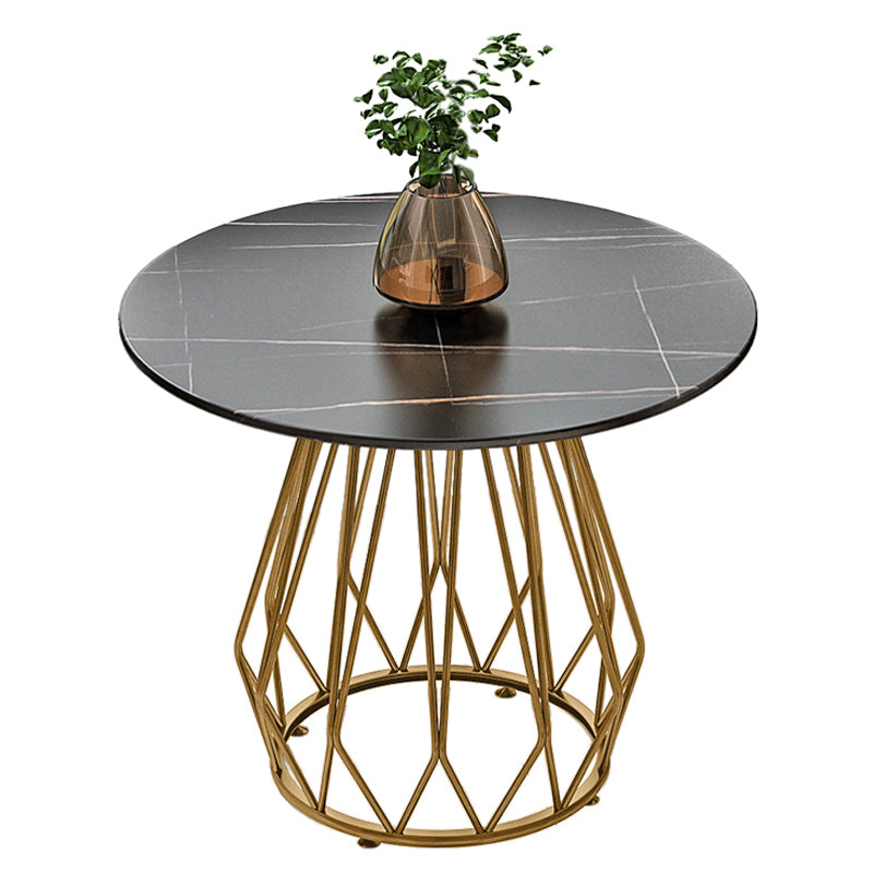 Runder Sintered Stone Esstisch Traditioneller Luxus -Esstisch für Esszimmer