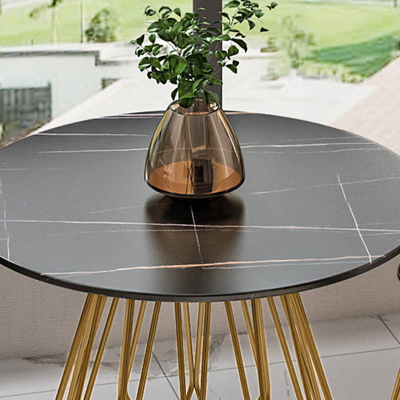Runder Sintered Stone Esstisch Traditioneller Luxus -Esstisch für Esszimmer