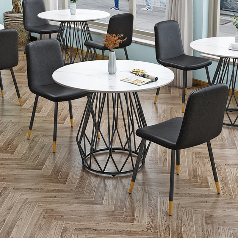 Runder Sintered Stone Esstisch Traditioneller Luxus -Esstisch für Esszimmer