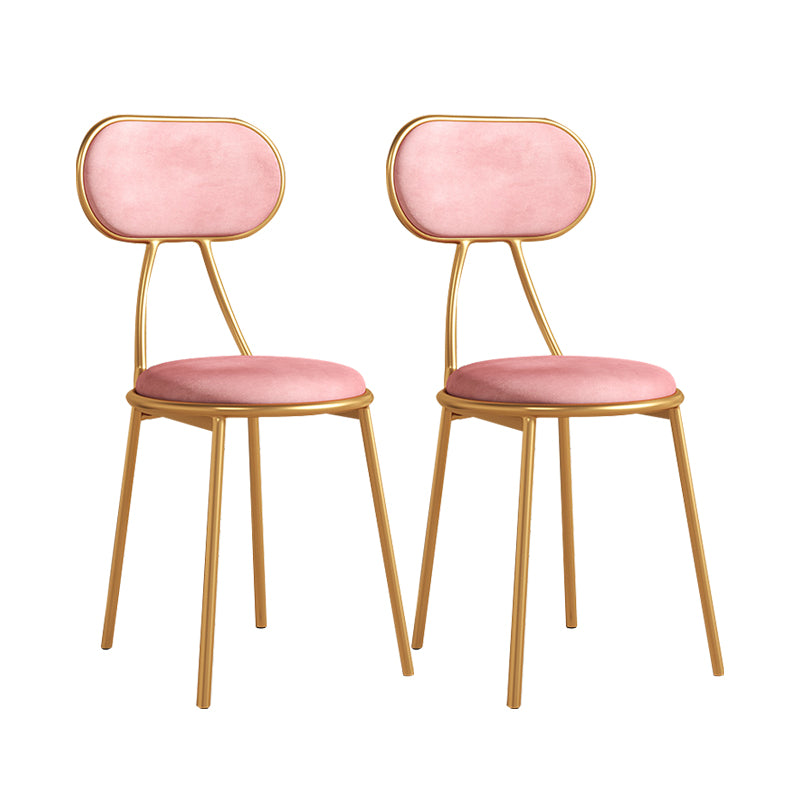Sillas laterales con respaldo abierto apilables de estilo nórdico que cenan la silla lateral de tela