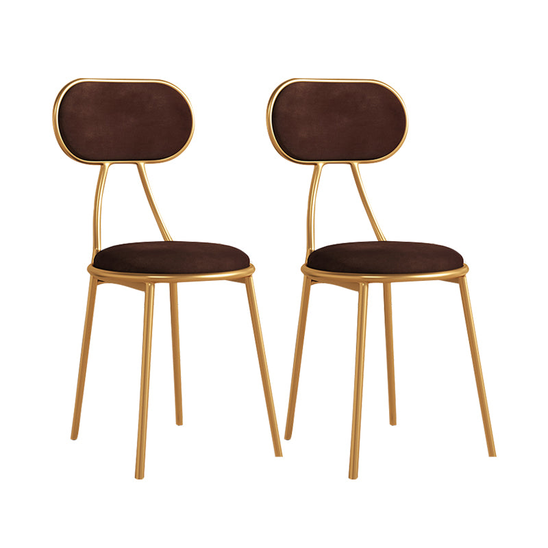 Sillas laterales con respaldo abierto apilables de estilo nórdico que cenan la silla lateral de tela