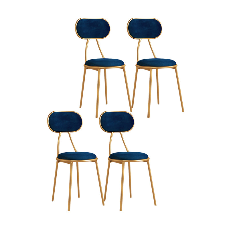 Sillas laterales con respaldo abierto apilables de estilo nórdico que cenan la silla lateral de tela