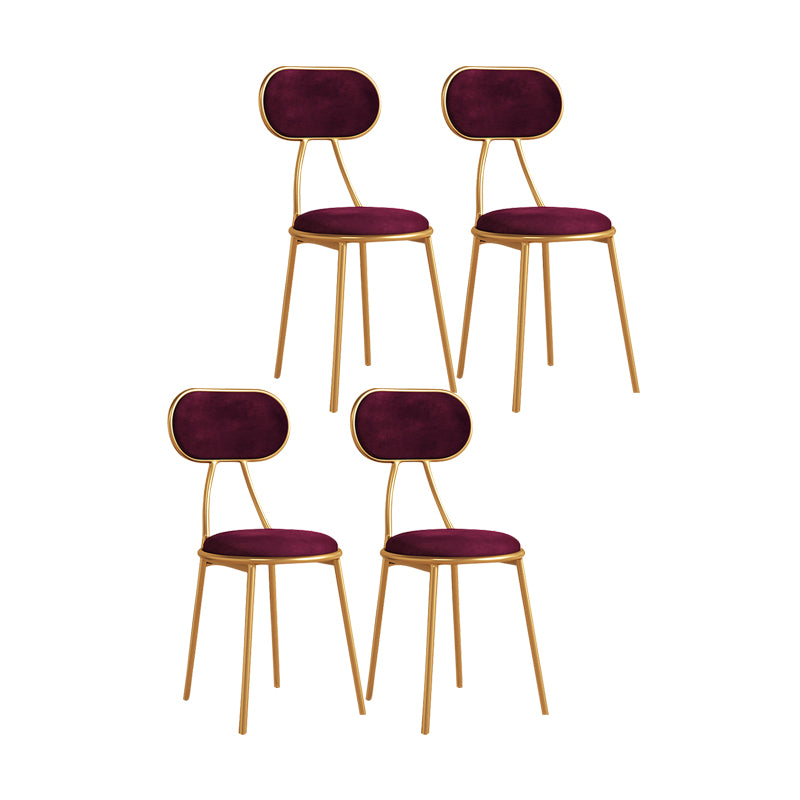 Sillas laterales con respaldo abierto apilables de estilo nórdico que cenan la silla lateral de tela