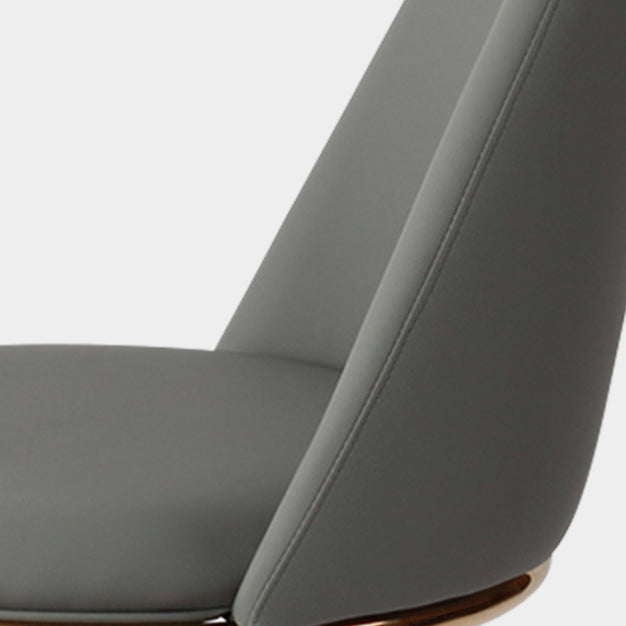 Silla sin brazos de comedor de metal Glam, silla lateral de comedor tapizada para uso doméstico
