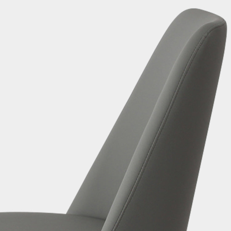 Silla sin brazos de comedor de metal Glam, silla lateral de comedor tapizada para uso doméstico