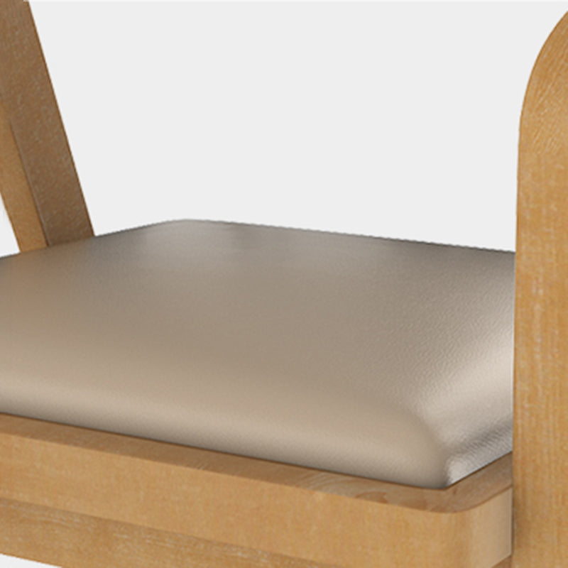 Silla contemporánea con brazo de comedor, silla lateral con patas de madera para cocina