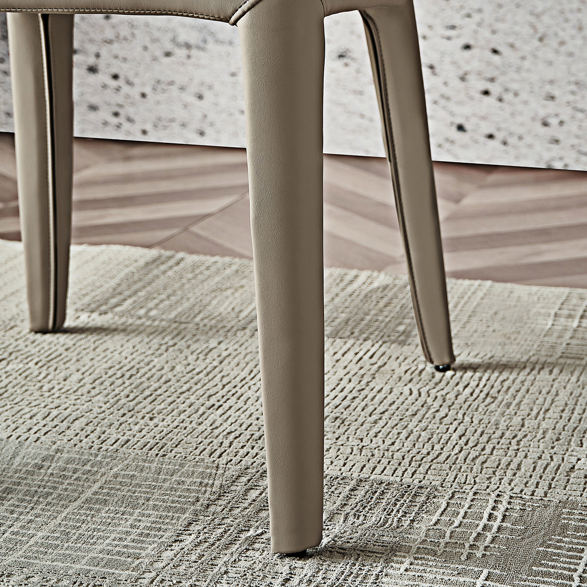 Silla de comedor moderna de piel sintética con respaldo lateral para uso doméstico