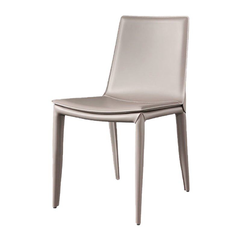 Silla de comedor sin brazos de cuero moderno que cena las sillas del metal para el uso del restaurante