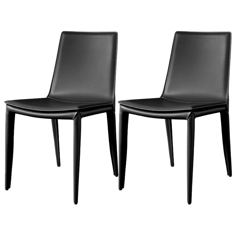 Silla de comedor sin brazos de cuero moderno que cena las sillas del metal para el uso del restaurante