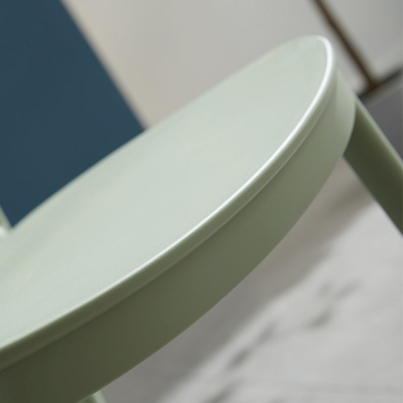 Silla de comedor escandinava de plástico, silla lateral con respaldo abierto para cocina