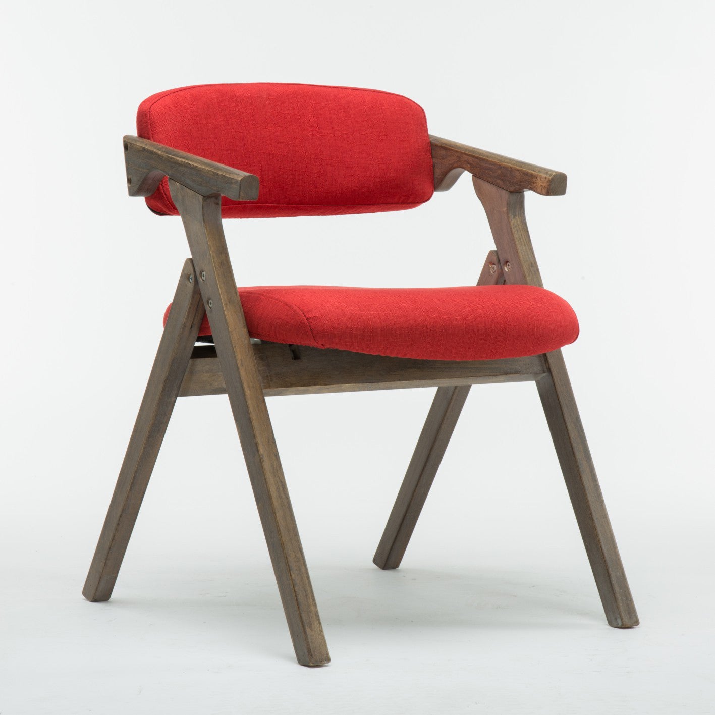 Silla lateral plegable de cuero moderna, silla de comedor con respaldo abierto y acabado mate