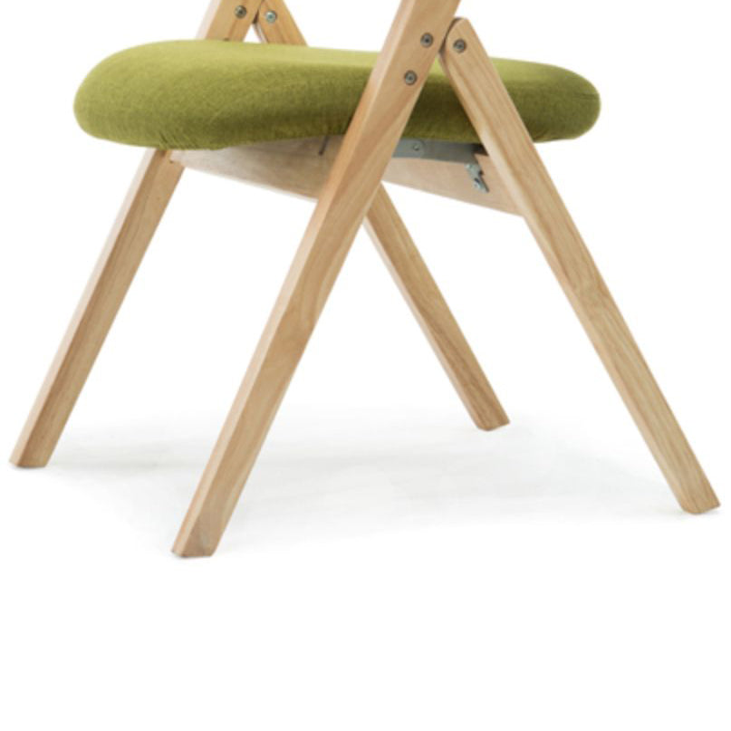 Silla lateral plegable de cuero moderna, silla de comedor con respaldo abierto y acabado mate