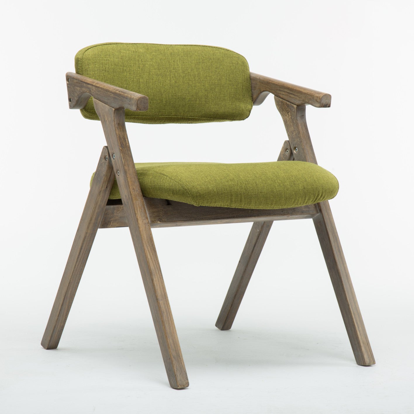 Silla lateral plegable de cuero moderna, silla de comedor con respaldo abierto y acabado mate