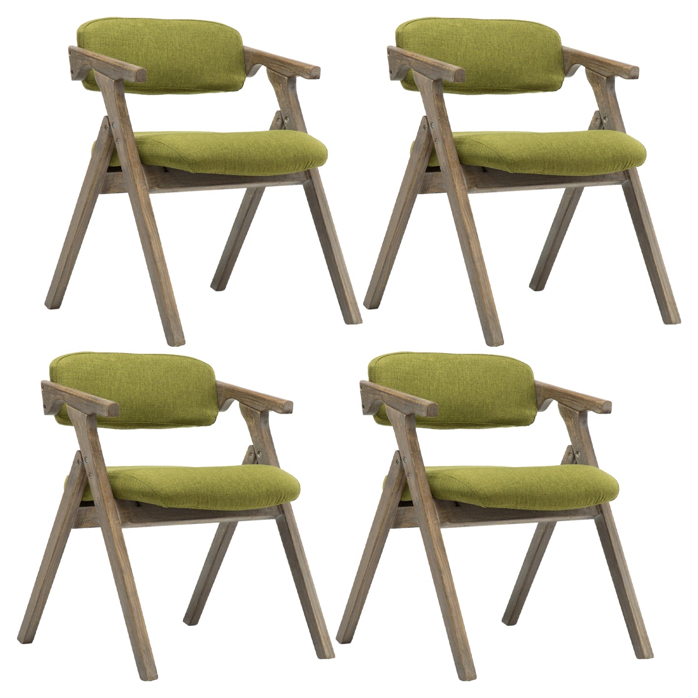 Silla lateral plegable de cuero moderna, silla de comedor con respaldo abierto y acabado mate