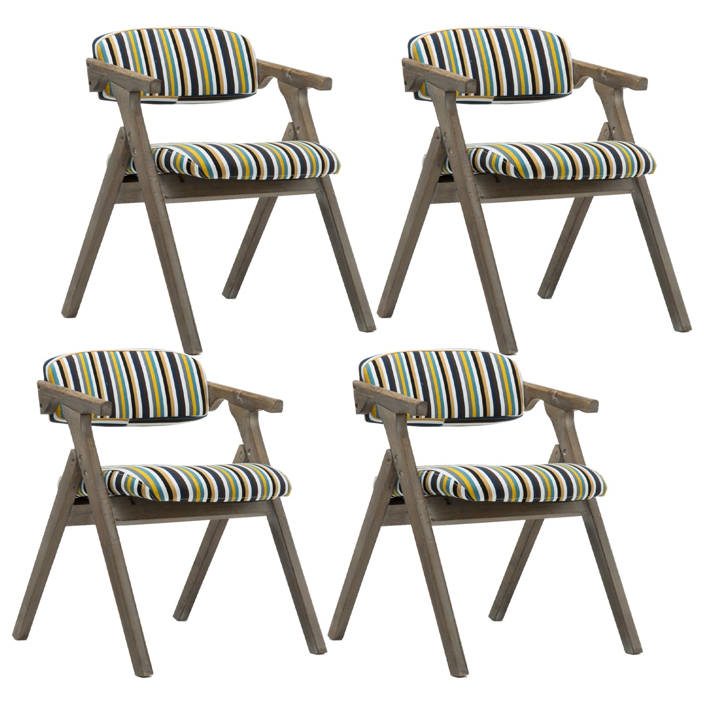Silla lateral plegable de cuero moderna, silla de comedor con respaldo abierto y acabado mate