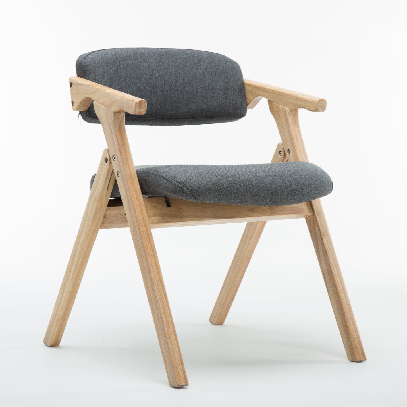 Chaise latérale pliante en cuir moderne, finition mate, chaise de salle à manger à dossier ouvert