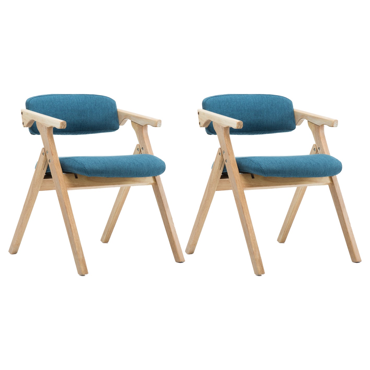 Silla lateral plegable de cuero moderna, silla de comedor con respaldo abierto y acabado mate