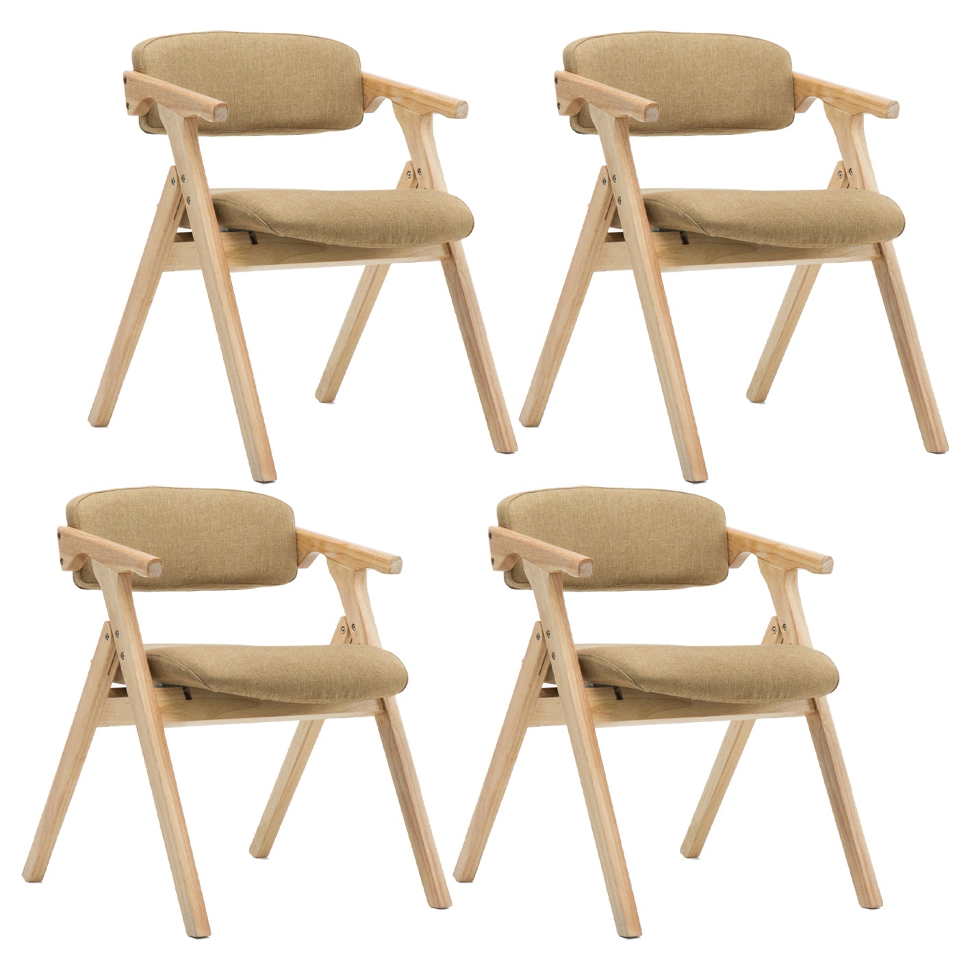 Silla lateral plegable de cuero moderna, silla de comedor con respaldo abierto y acabado mate