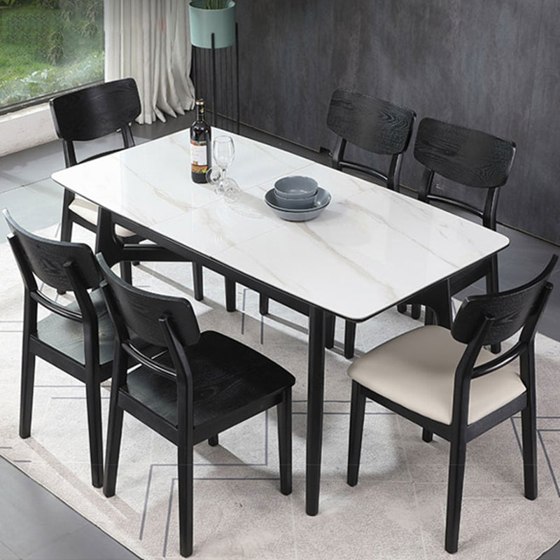 Silla de comedor industrial de madera, escalera, silla lateral trasera para cocina