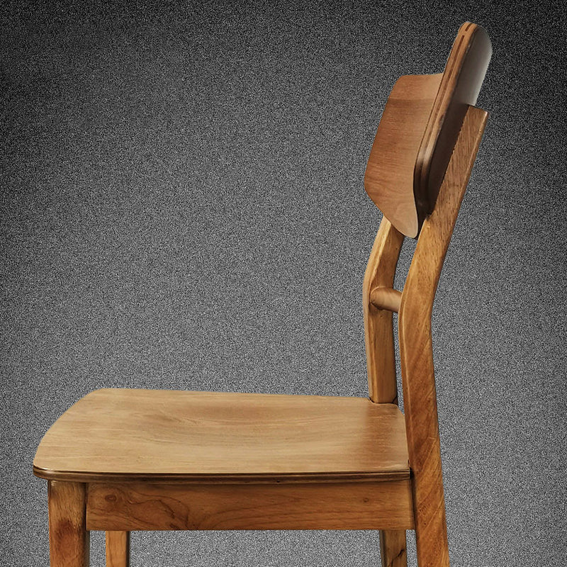 Silla de comedor industrial de madera, escalera, silla lateral trasera para cocina