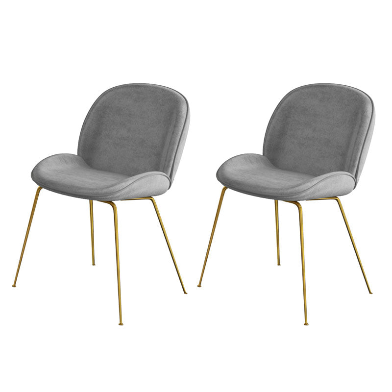 Chaise d'appoint de salle à manger en tissu de Style nordique, sans accoudoirs, à dossier solide, pour usage domestique