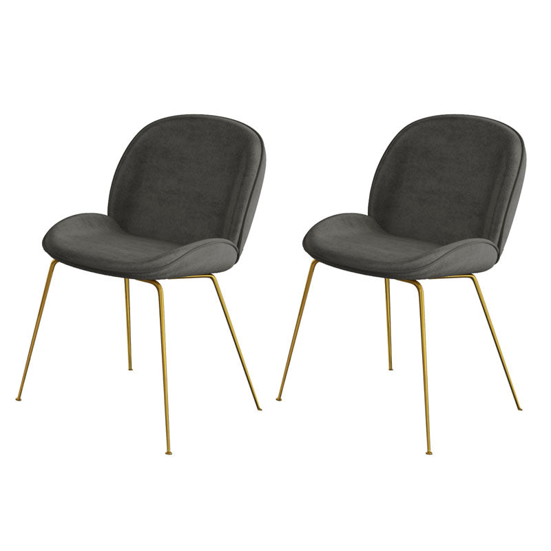 Chaise d'appoint de salle à manger en tissu de Style nordique, sans accoudoirs, à dossier solide, pour usage domestique