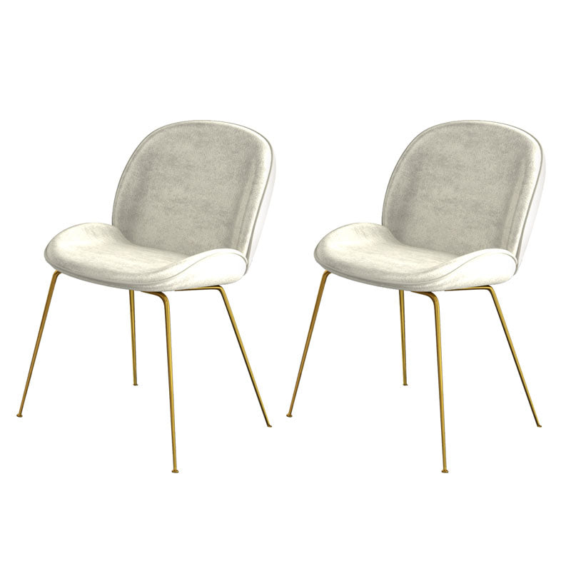 Silla lateral de comedor de tela de estilo nórdico, silla con respaldo sólido sin brazos para uso doméstico