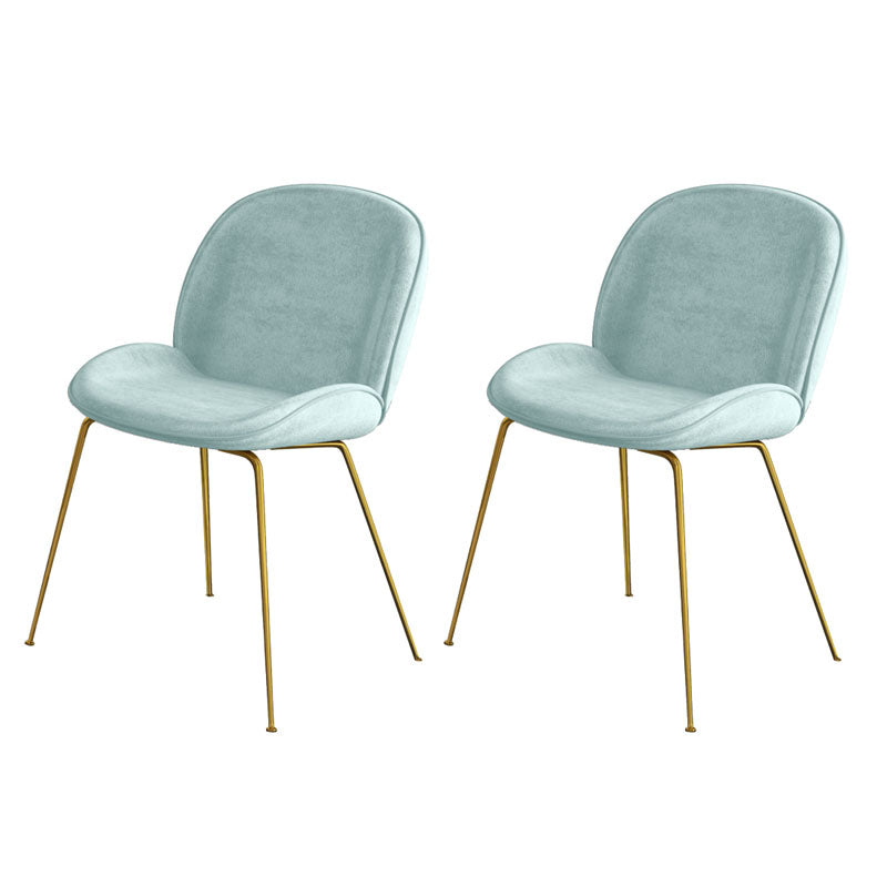 Silla lateral de comedor de tela de estilo nórdico, silla con respaldo sólido sin brazos para uso doméstico