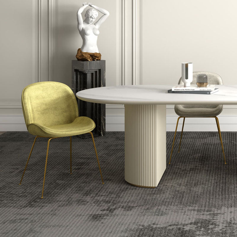 Silla lateral de comedor de tela de estilo nórdico, silla con respaldo sólido sin brazos para uso doméstico