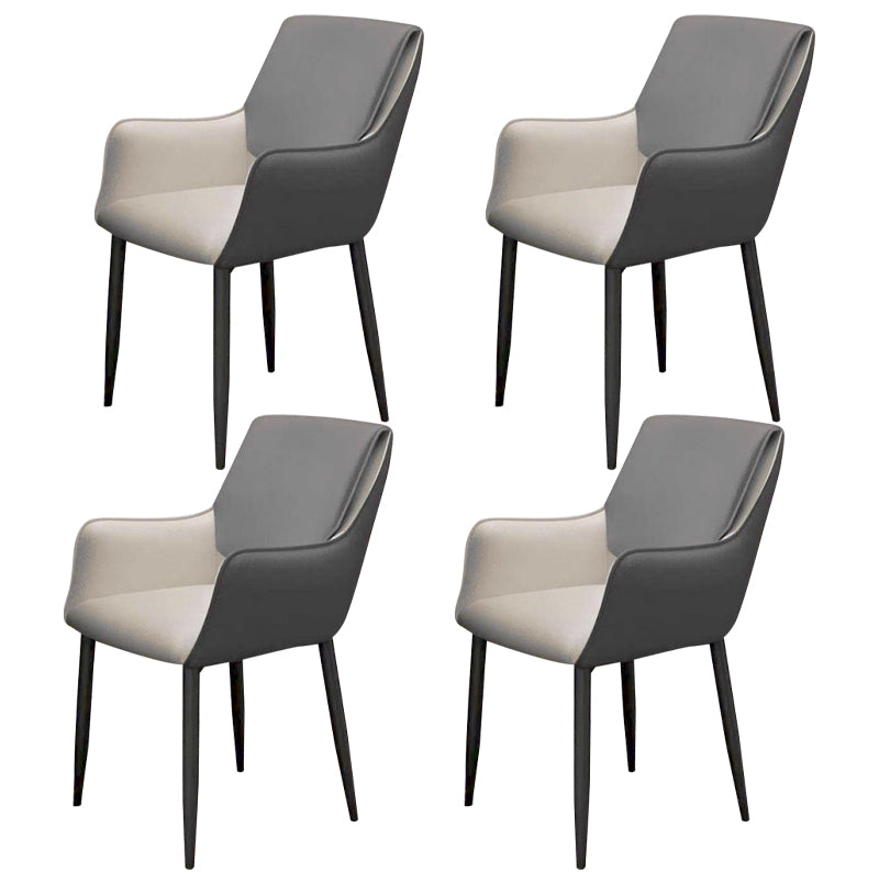 Fauteuil en cuir de salon moderne, finition mate, chaise de salle à manger à dossier solide