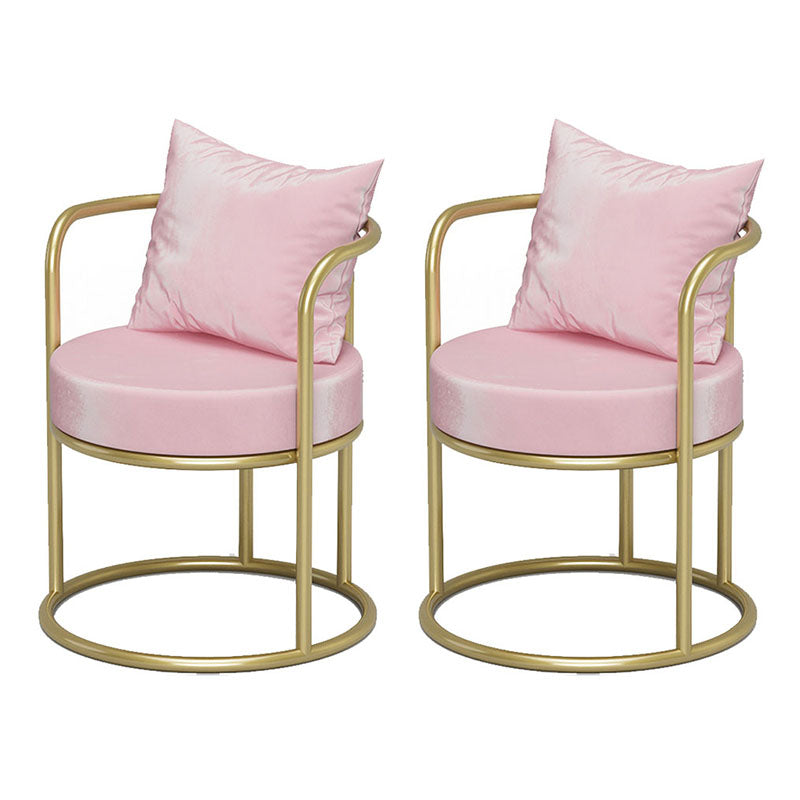 Silla lateral tapizada de lujo sin brazos con respaldo abierto de estilo escandinavo