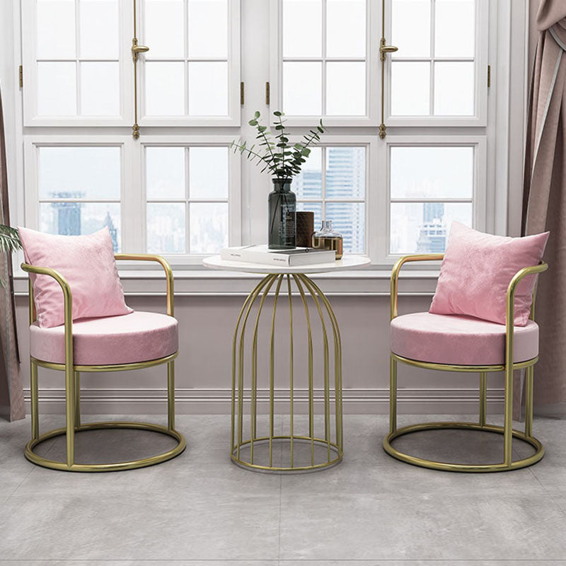 Silla lateral tapizada de lujo sin brazos con respaldo abierto de estilo escandinavo