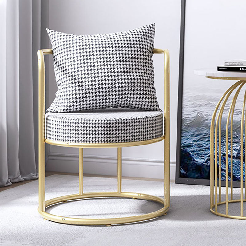Silla lateral tapizada de lujo sin brazos con respaldo abierto de estilo escandinavo