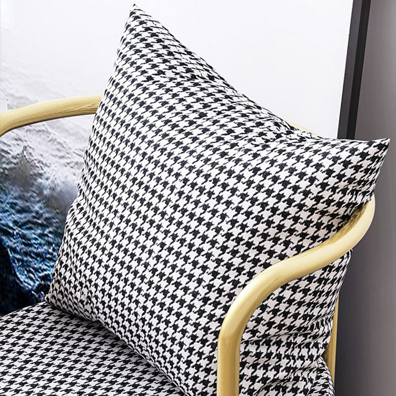 Silla lateral tapizada de lujo sin brazos con respaldo abierto de estilo escandinavo
