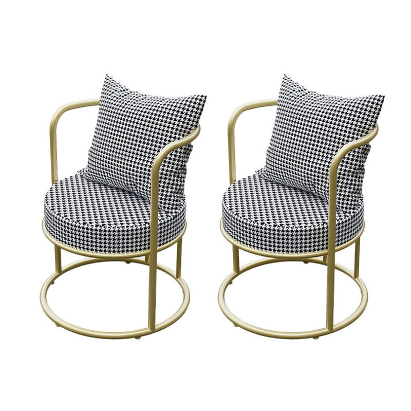 Silla lateral tapizada de lujo sin brazos con respaldo abierto de estilo escandinavo
