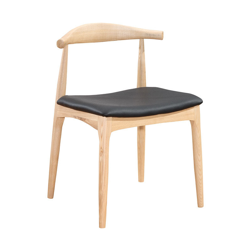Silla de comedor estilo moderno Silla auxiliar sin brazos con patas de madera
