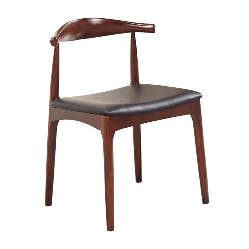 Chaise de style contemporain pour salle à manger, chaise d'appoint sans accoudoirs avec pieds en bois