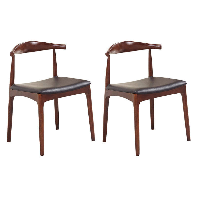 Silla de comedor estilo moderno Silla auxiliar sin brazos con patas de madera