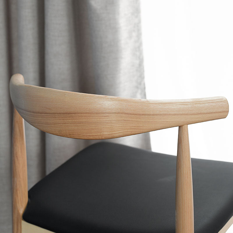 Silla de comedor estilo moderno Silla auxiliar sin brazos con patas de madera