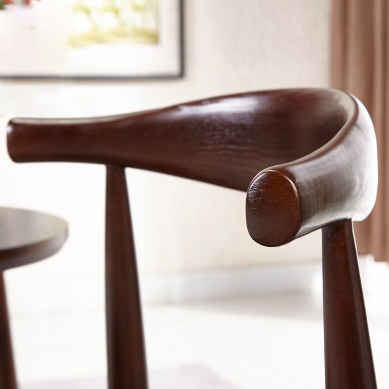 Silla de comedor estilo moderno Silla auxiliar sin brazos con patas de madera