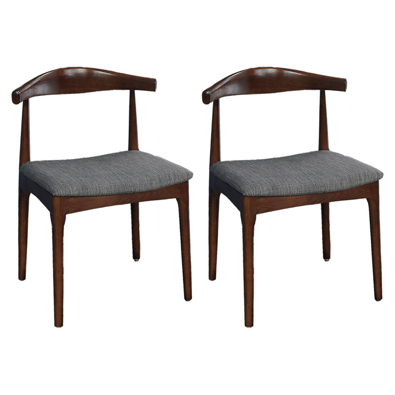Silla de comedor estilo moderno Silla auxiliar sin brazos con patas de madera