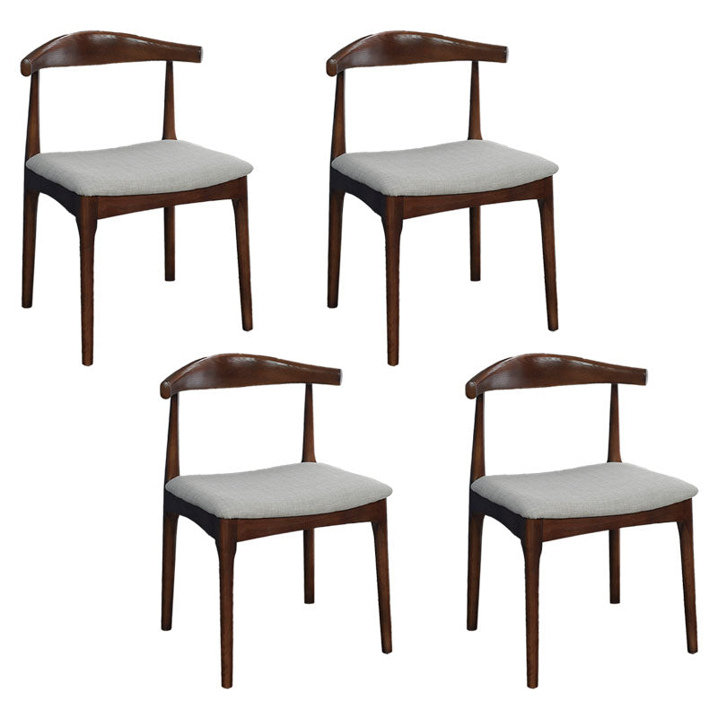 Silla de comedor estilo moderno Silla auxiliar sin brazos con patas de madera