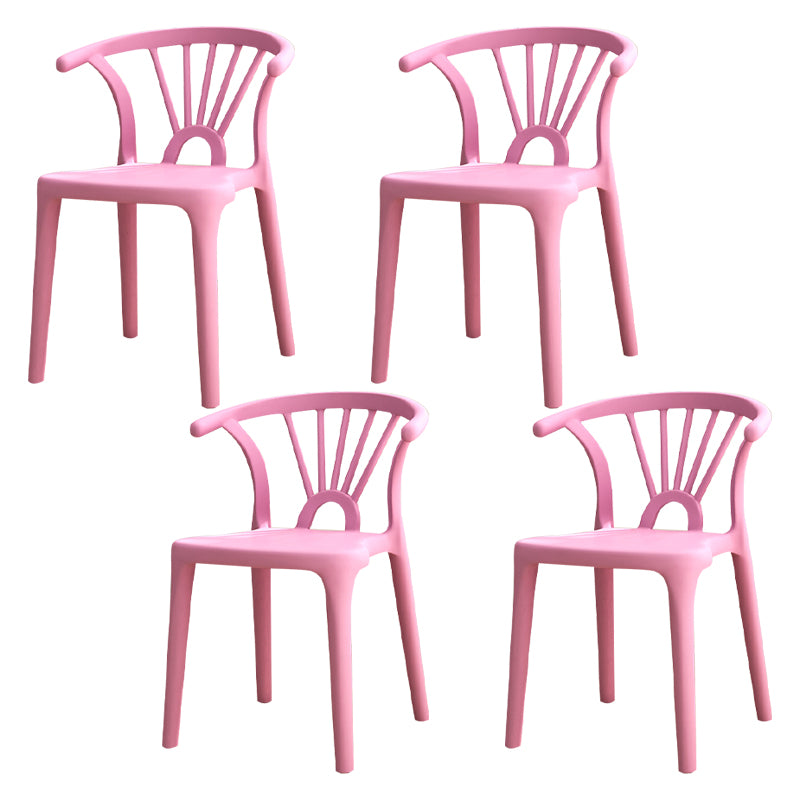 Modern Home Plastic Arm Chair Matte Finish Wishbone Dining Chair