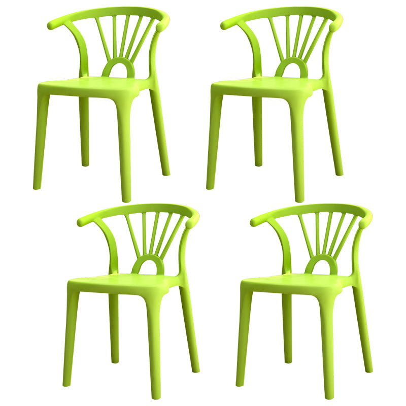 Sedia a braccio di plastica moderna per casa sedia da pranzo per le braccia
