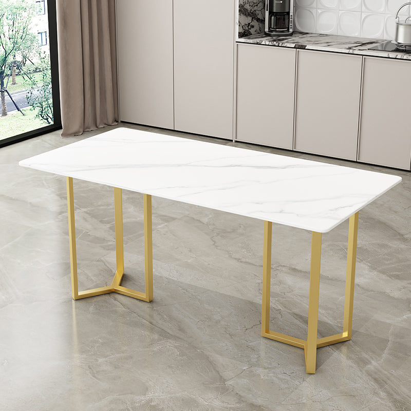 Nordic 1/4/5 Pieces Dining Set Sintered Stone Top Dining Table with Leather Chairs