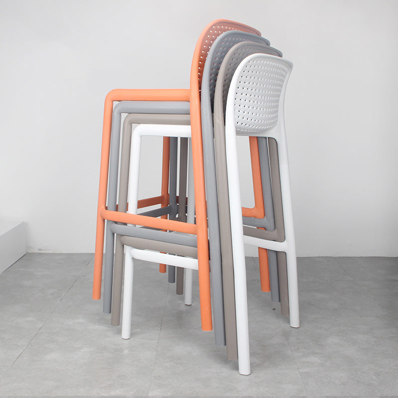Scandinavia Style Bar-stool Square Seat PP Legs for Kitchen Bar