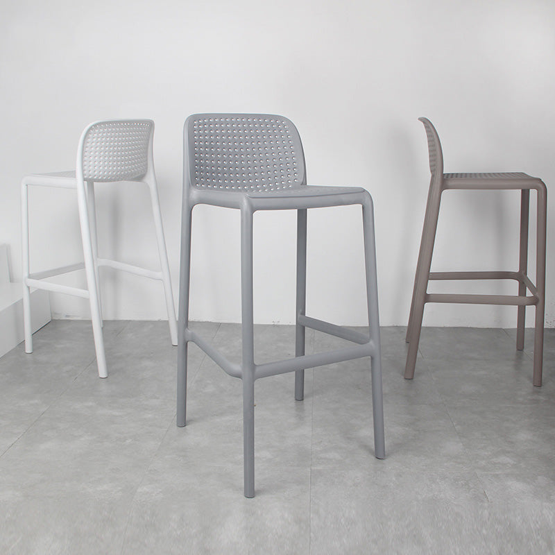 Scandinavia Style Bar-stool Square Seat PP Legs for Kitchen Bar